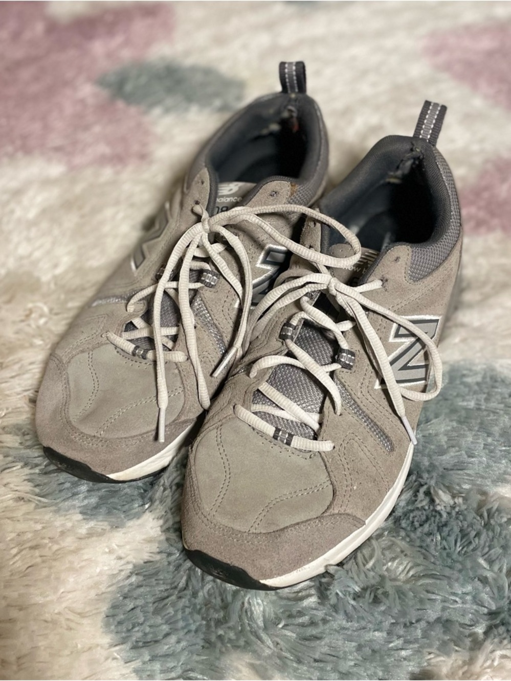 New Balance 608v5 Gray Suede Lace-Up Training Shoes “Team Away Gray” Size: 9.5